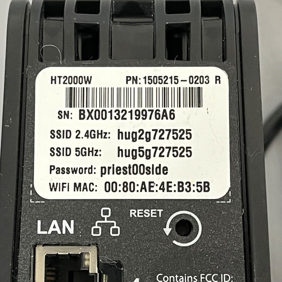 HughesNet HT2000W Satellite Modem Router with Power Supply 1505215-0203 R - Picture 3 of 5